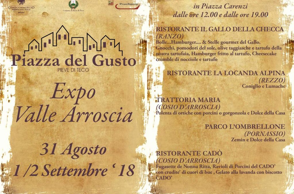 Ad Expo Valle Arroscia i ristoranti della Piazza del Gusto
