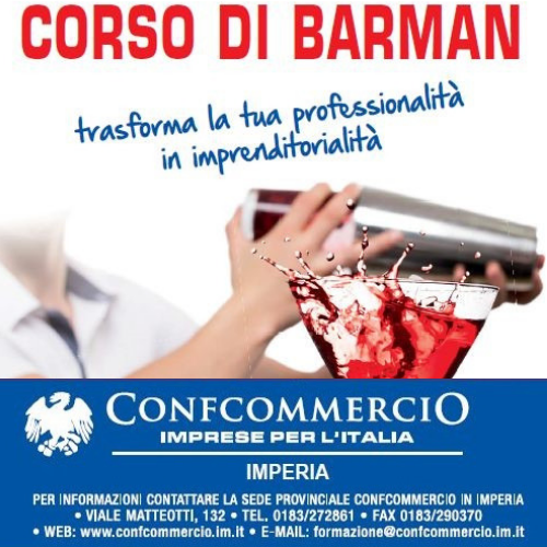 Dal 15 ottobre a Sanremo il corso che vi trasforma in barman professionisti