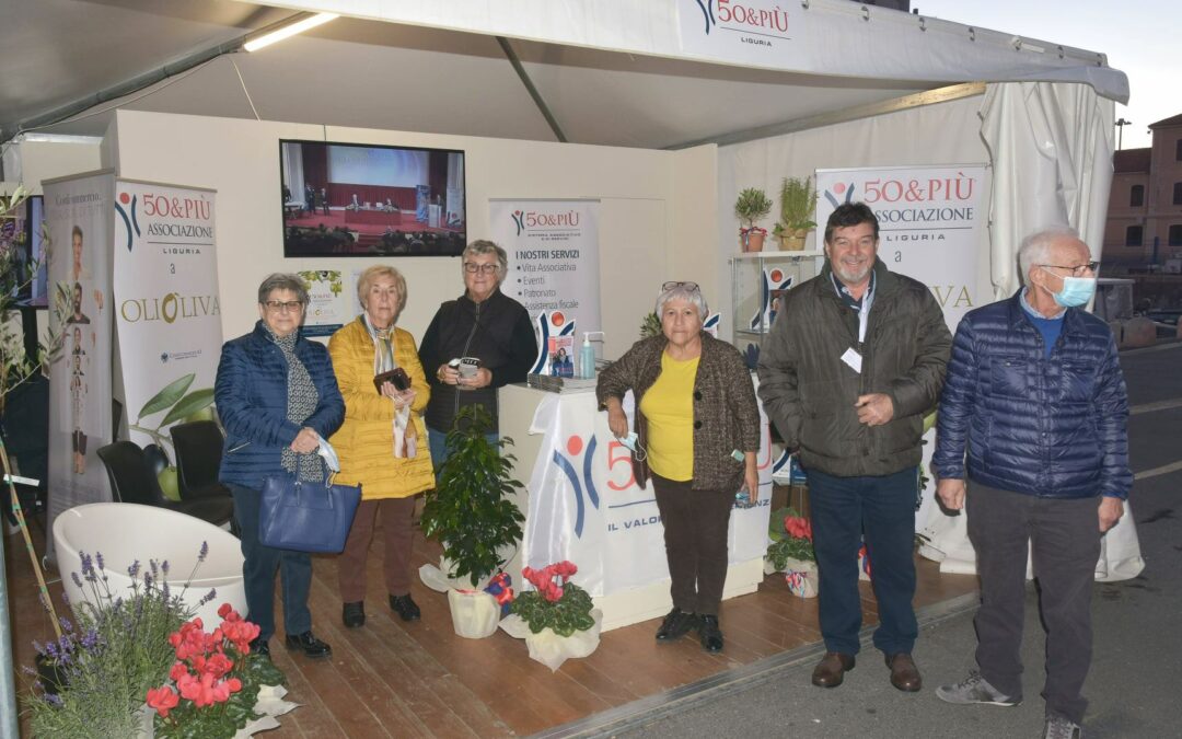 Anche l’associazione ’50&Più Liguria’ sarà presente a Olioliva, dal 4 al 6 novembre nel centro storico di Oneglia a Imperia
