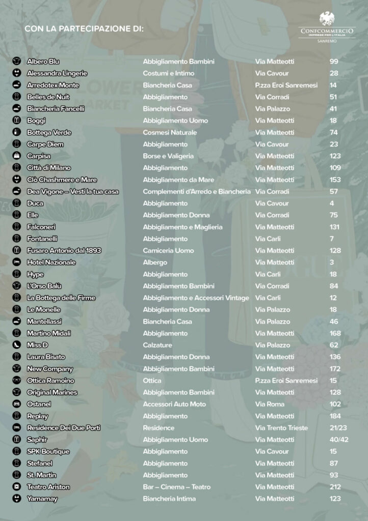 SALDI DI GIOIA 2023 negozi aderenti