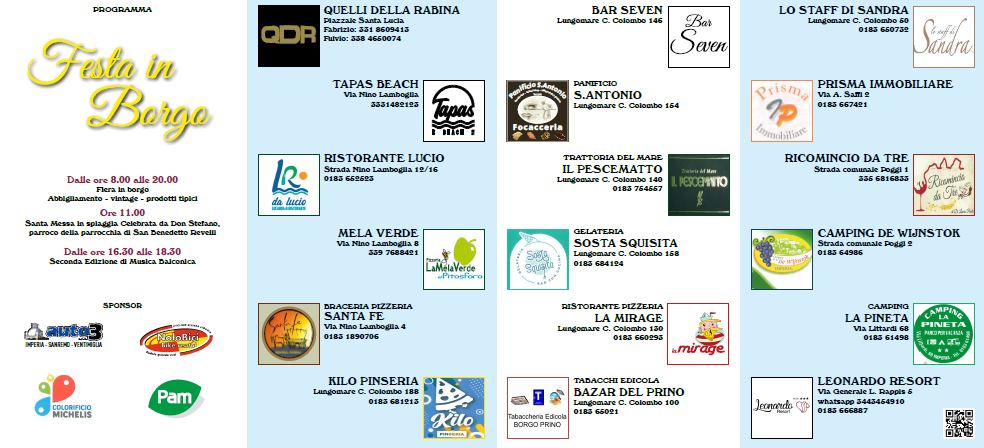 Domenica 23 aprile torna la Festa in Borgo Prino