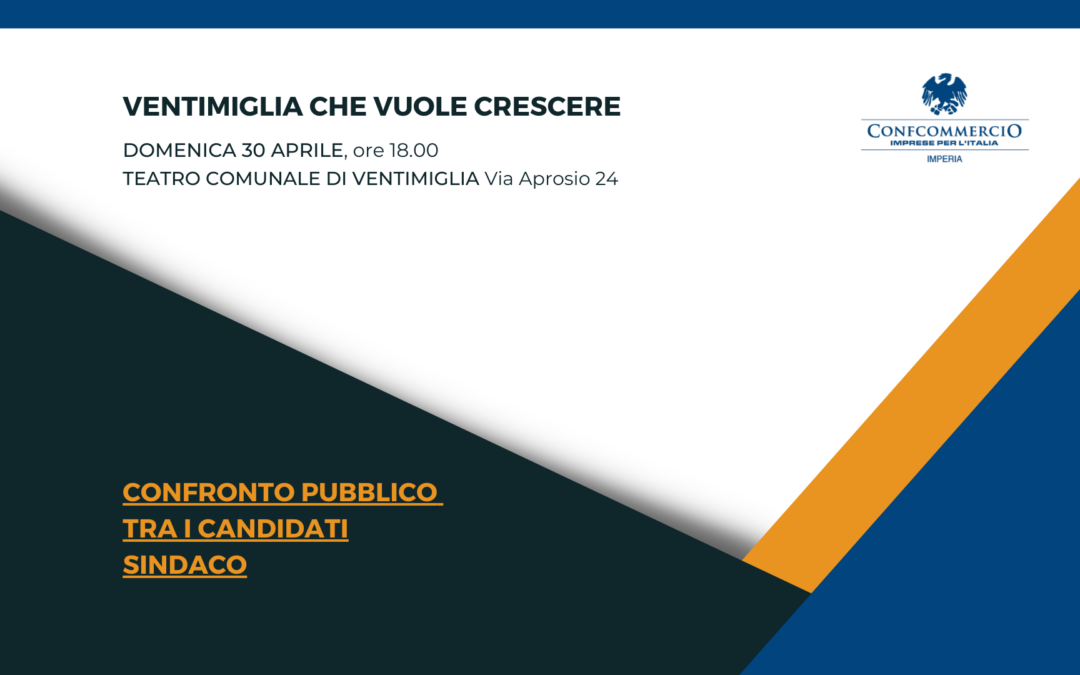 Ventimiglia che vuole crescere, confronto pubblico fra i candidati Sindaco