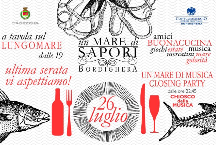 Stasera ultimo imperdibile appuntamento con Bordighera Un Mare di Sapori