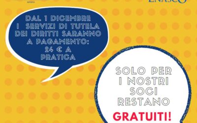 I SERVIZI RESTANO GRATUITI – MA SOLO SE SEI SOCIO!